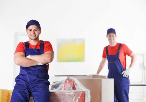 Office removals planning in Eastsheen with boxes and desks