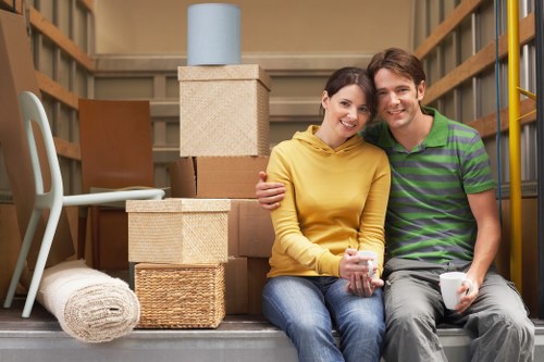 Professional movers handling furniture during Eastsheen house removals
