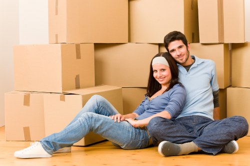 Organized storage space for boxes and furniture in Eastsheen