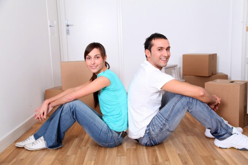 Packed household items ready for long-term storage in Eastsheen
