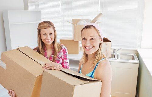 Packed boxes ready for a local move in Eastsheen